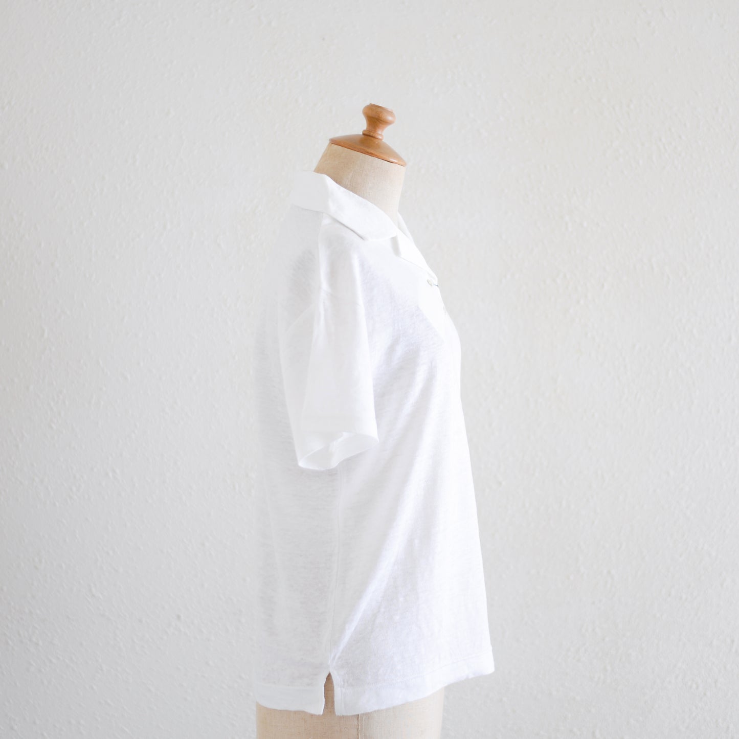 リネンジャージオープンカラープルオーバー  Off White