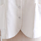 Cotton wool snap cardigan in off-white