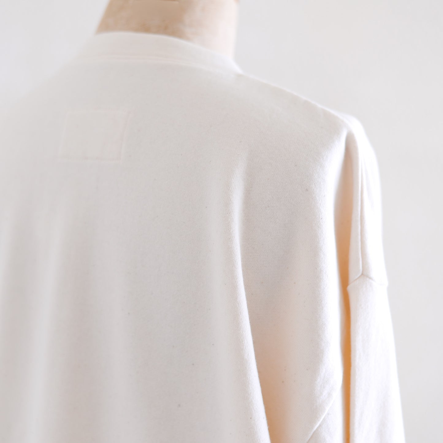 Cotton wool snap cardigan in off-white