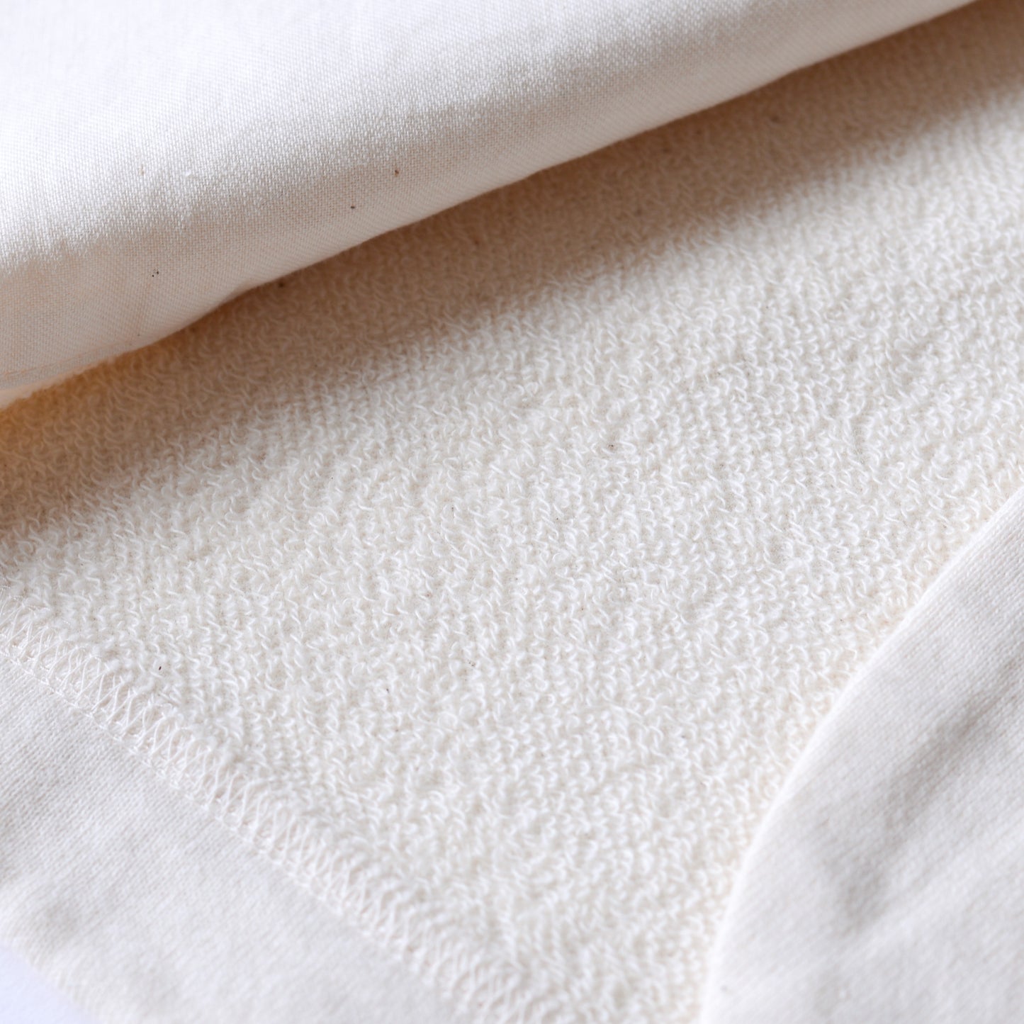 Cotton wool snap cardigan in off-white