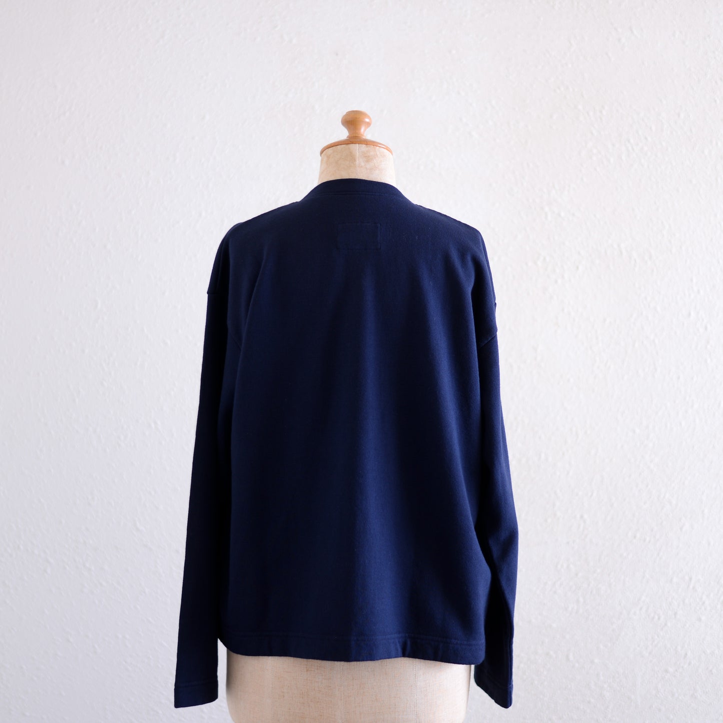 コットンウールスナップカーディガン Navy