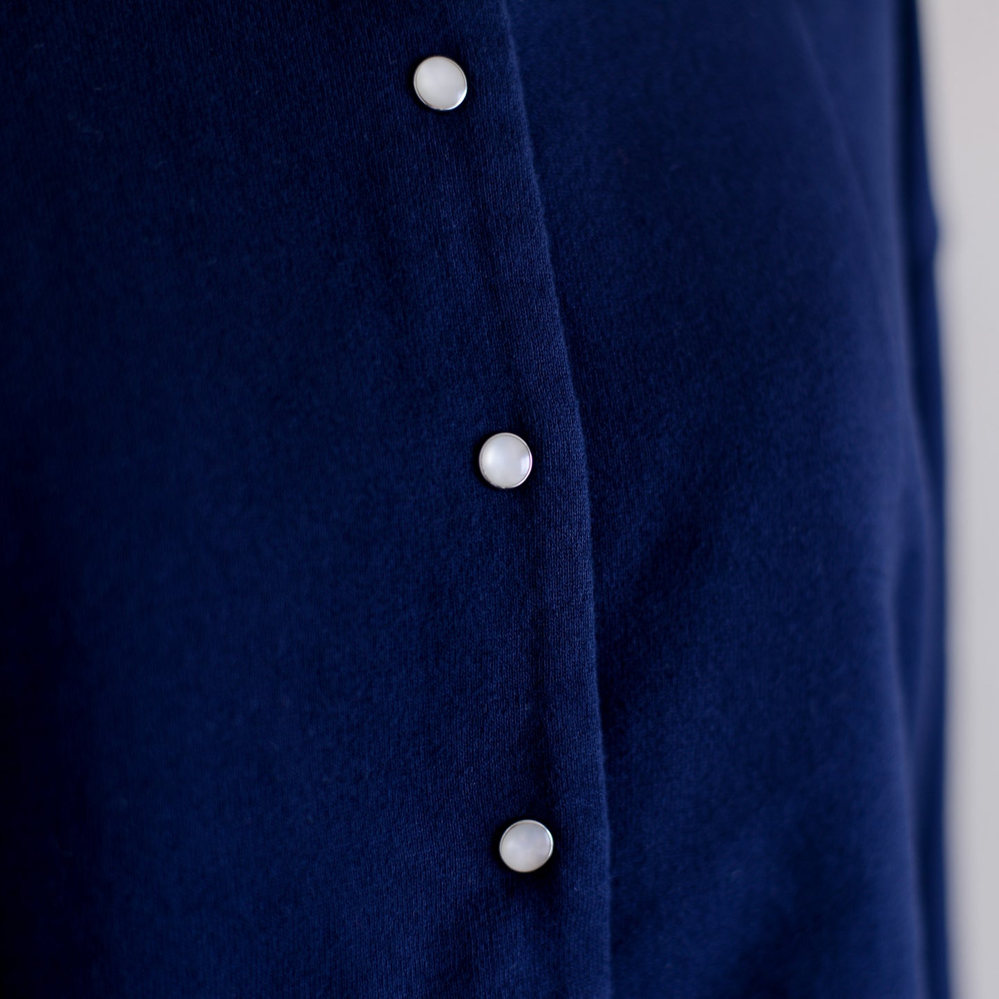 コットンウールスナップカーディガン Navy