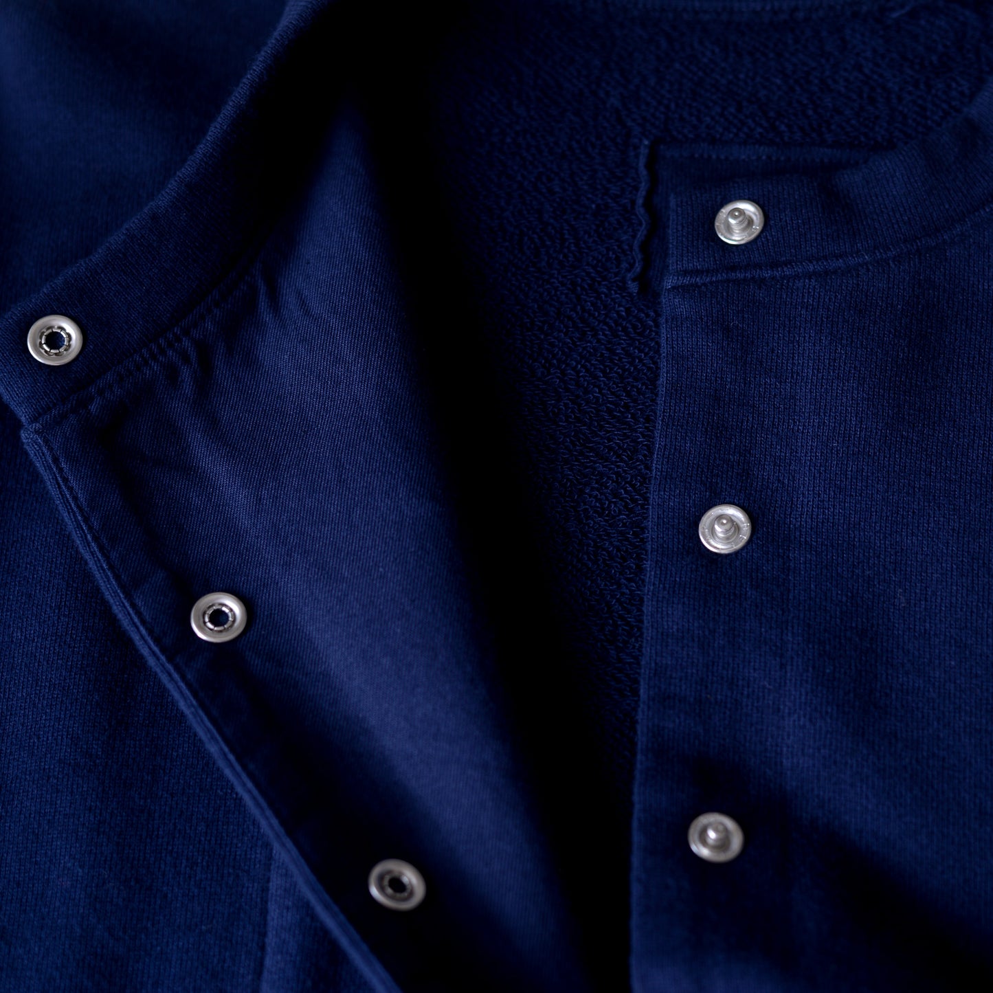 コットンウールスナップカーディガン Navy