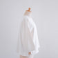 Cotton fleece box pullover in off-white