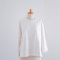 Cotton fleece box pullover in off-white