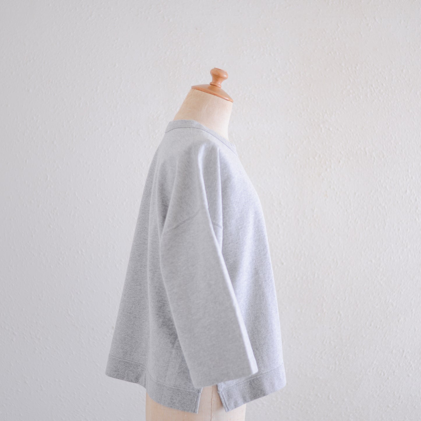 Cotton fleece box pullover Gray