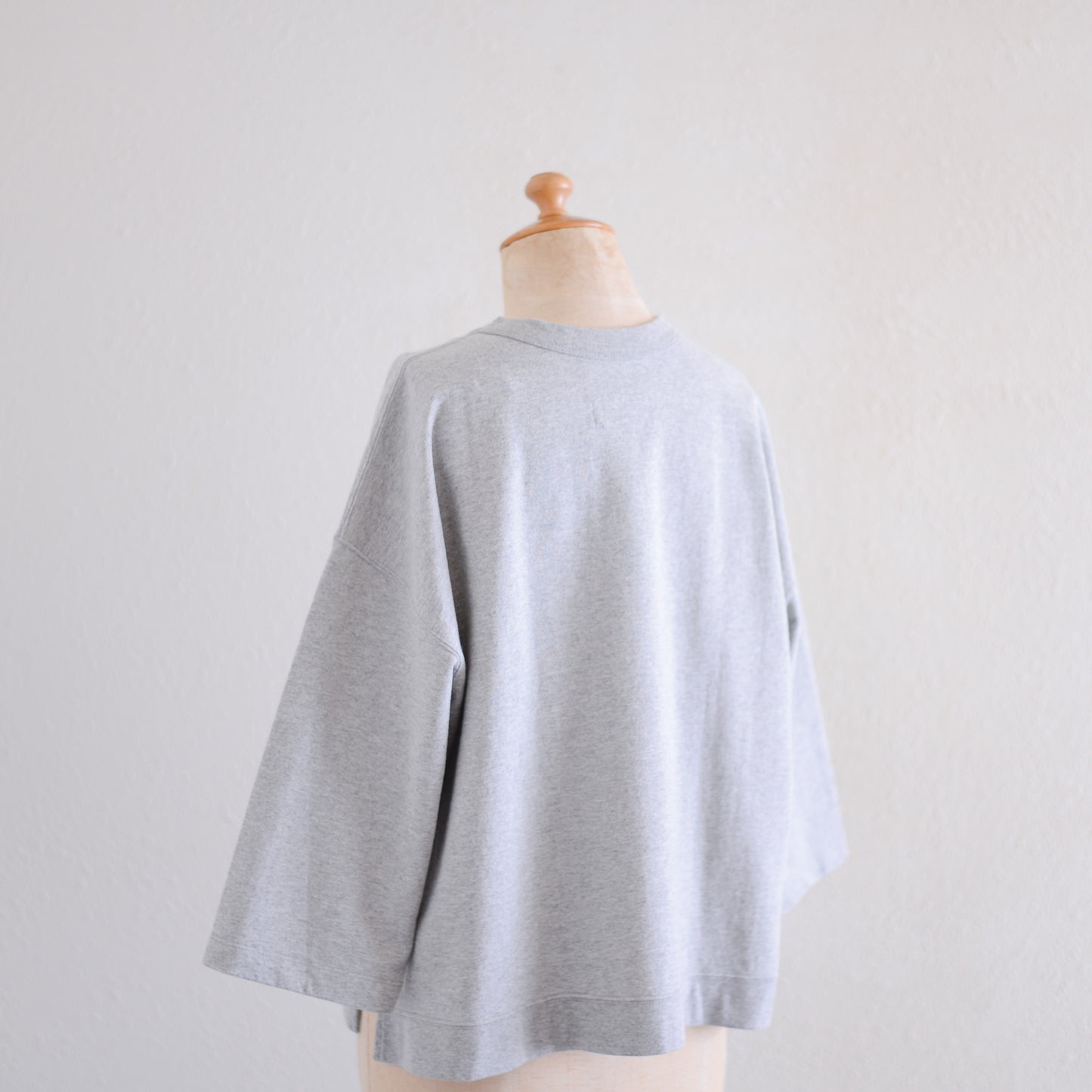 Cotton fleece box pullover Gray