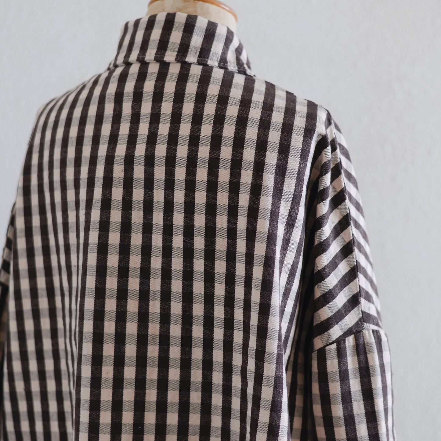 コットンラウンドカラージャケット Gingham Check