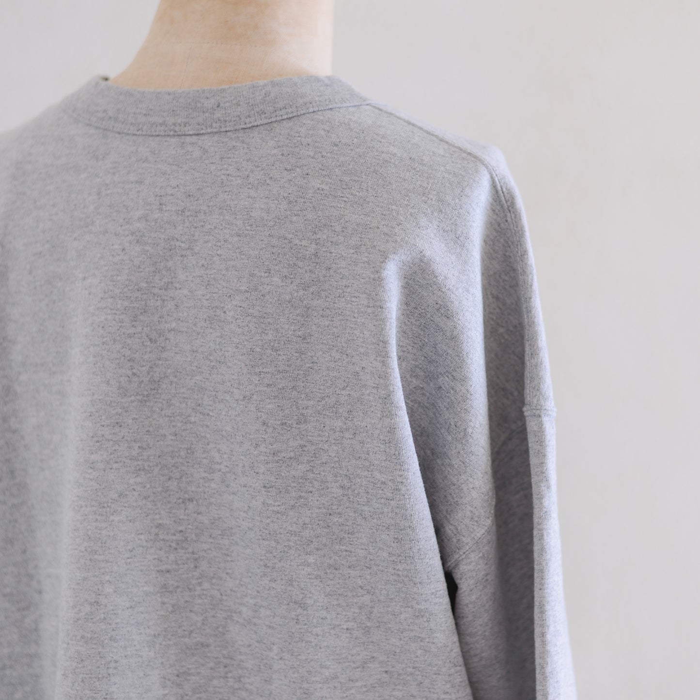 Cotton fleece box pullover Gray