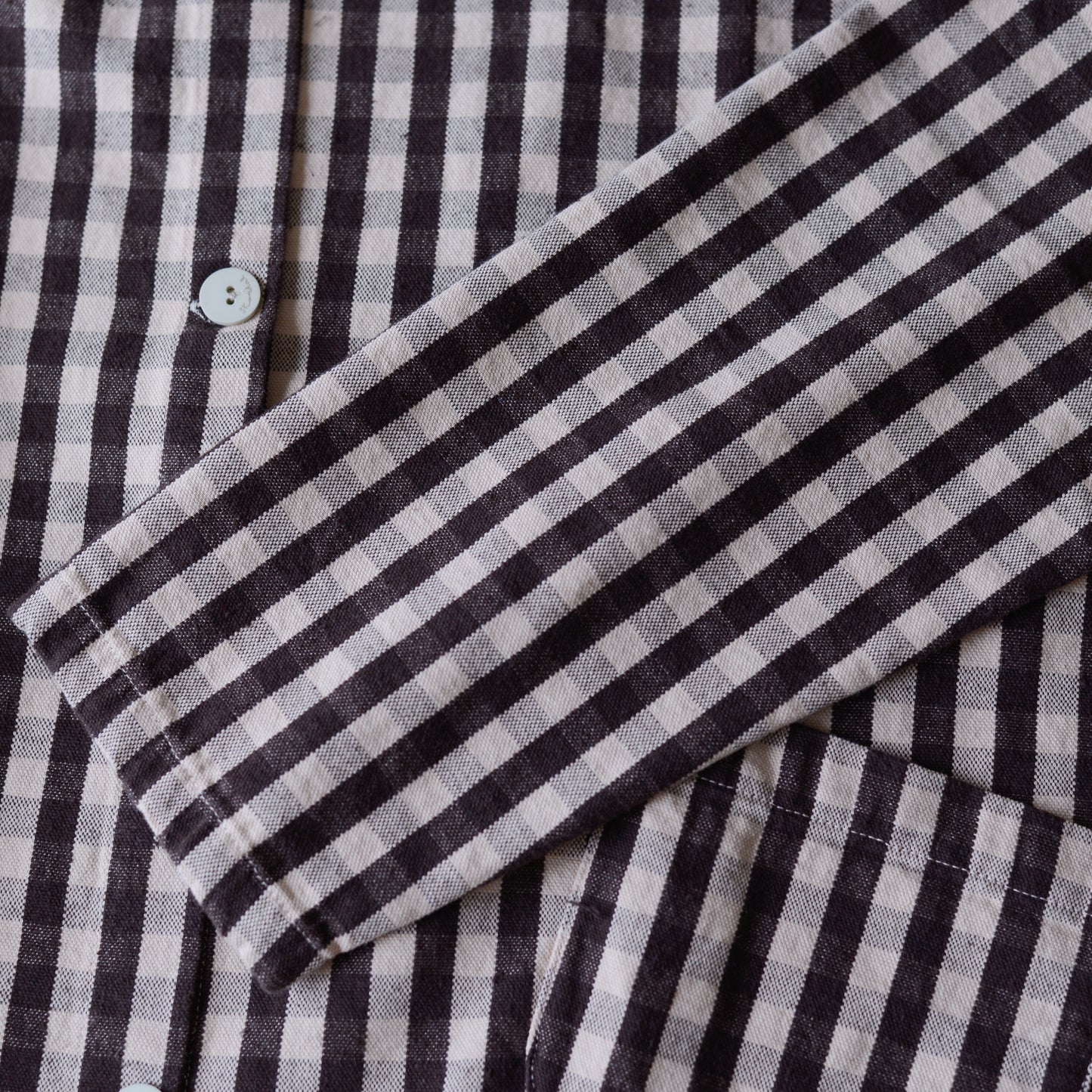 コットンラウンドカラージャケット Gingham Check