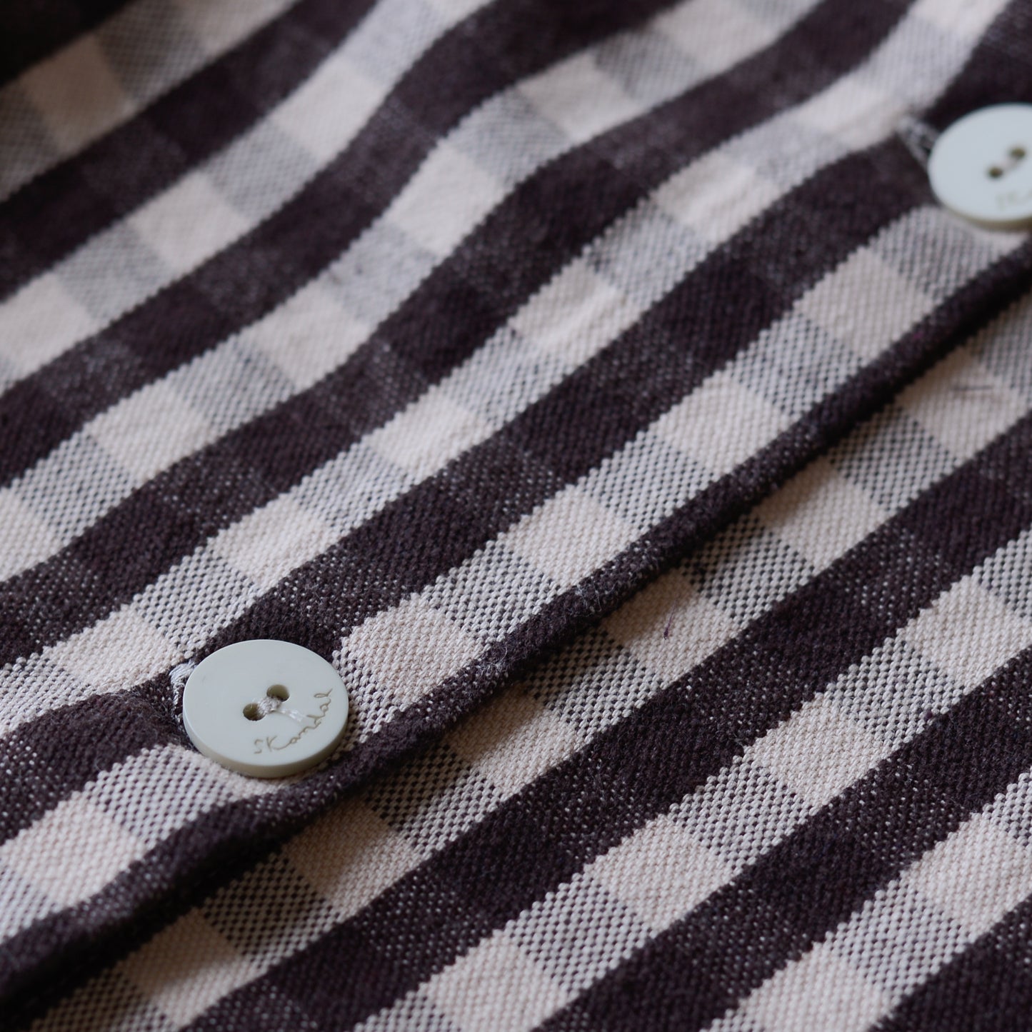 コットンラウンドカラージャケット Gingham Check