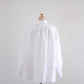 Linen cotton band collar shirt Off White