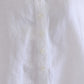 Linen cotton band collar shirt Off White