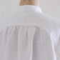 Linen cotton band collar shirt Off White