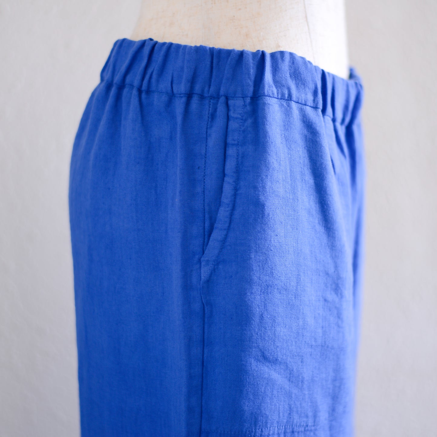 リネンストレートパンツ Blue