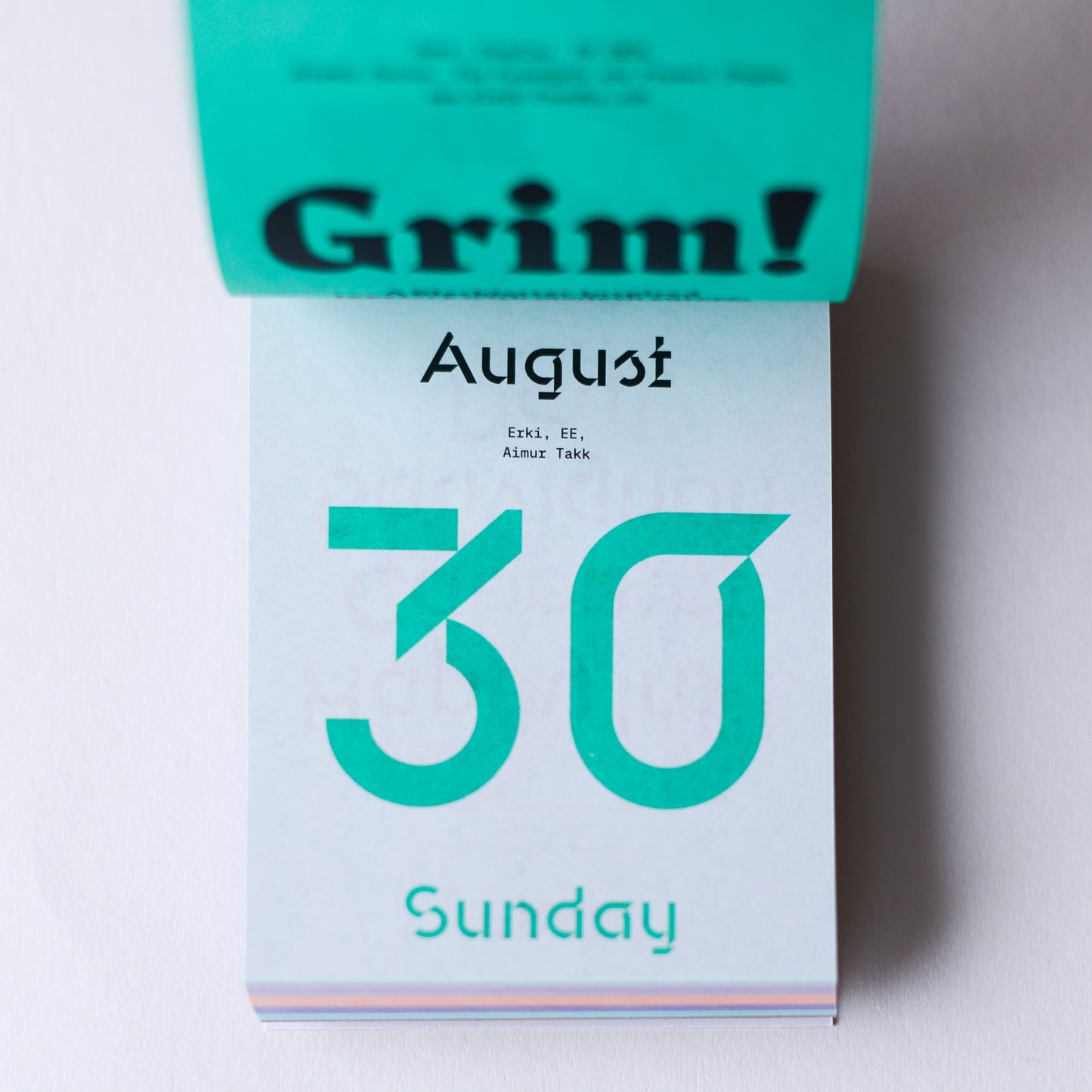 TYPODARIUM 2026 カレンダー