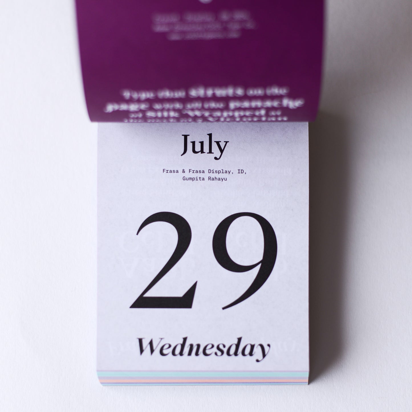 TYPODARIUM 2026 カレンダー