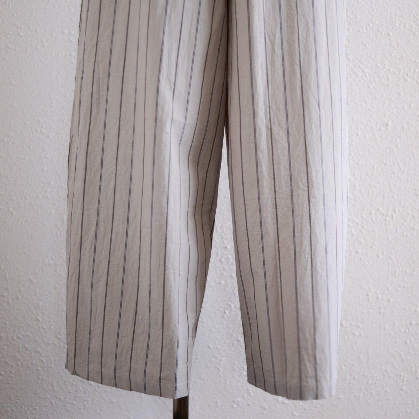 オーガニックコットンイージーストレートパンツ  Stripe