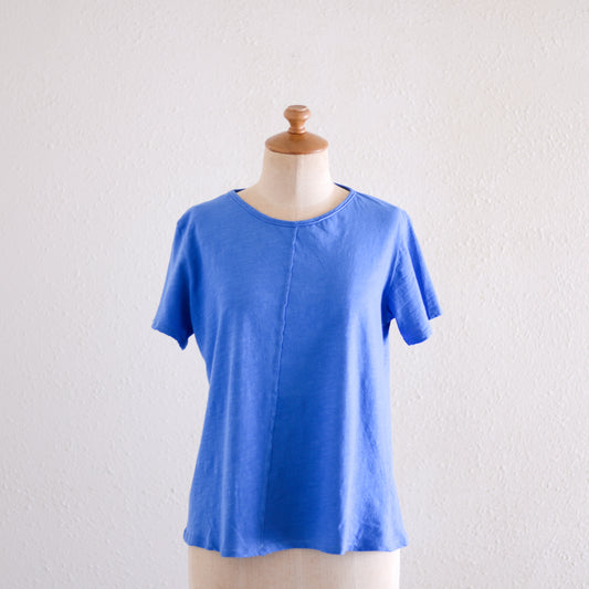 ソフトコットンショートスリーブTシャツ Blue