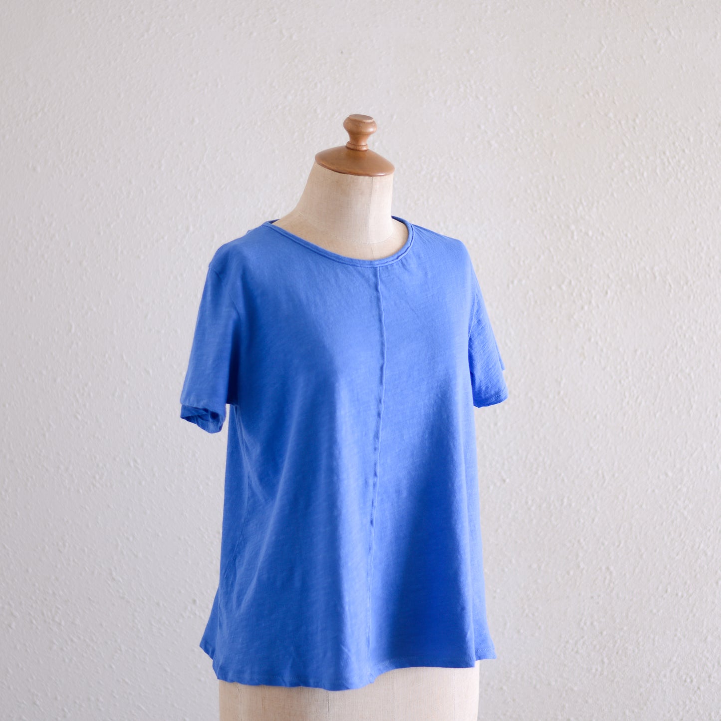 ソフトコットンショートスリーブTシャツ Blue