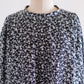 Cotton Cupra Flower Blouse Black
