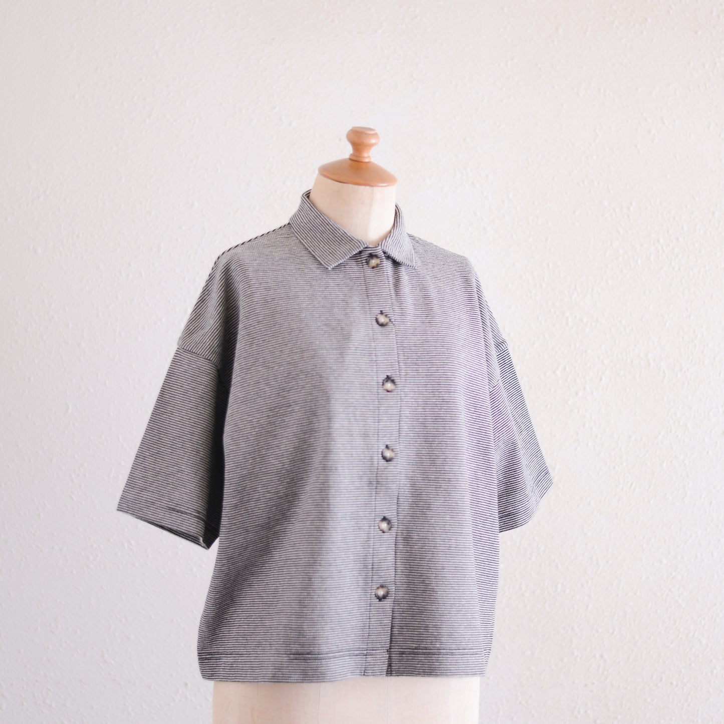 コットン鹿子ショートスリーブカーディガン Black