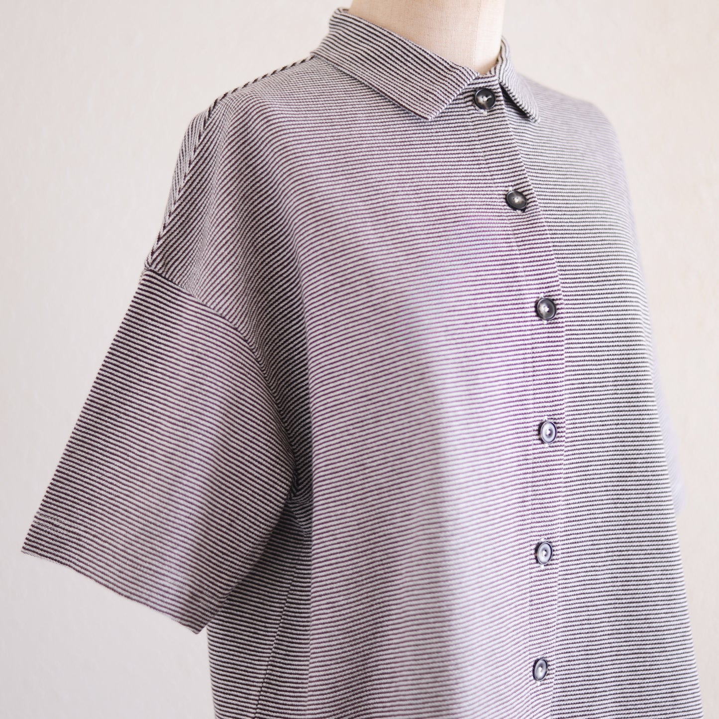 コットン鹿子ショートスリーブカーディガン Brown