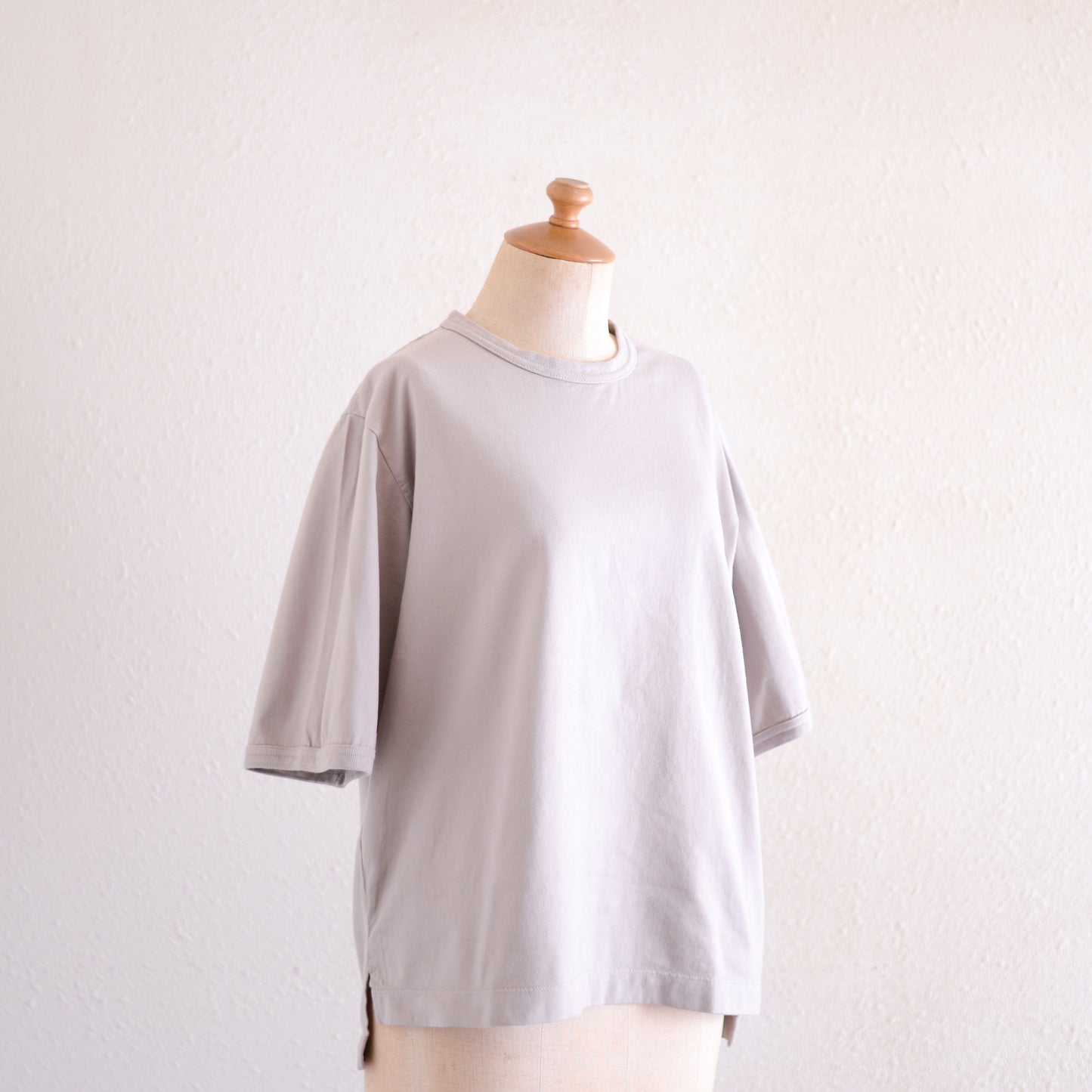 ソフトコットンシンプルプルオーバー Grayge