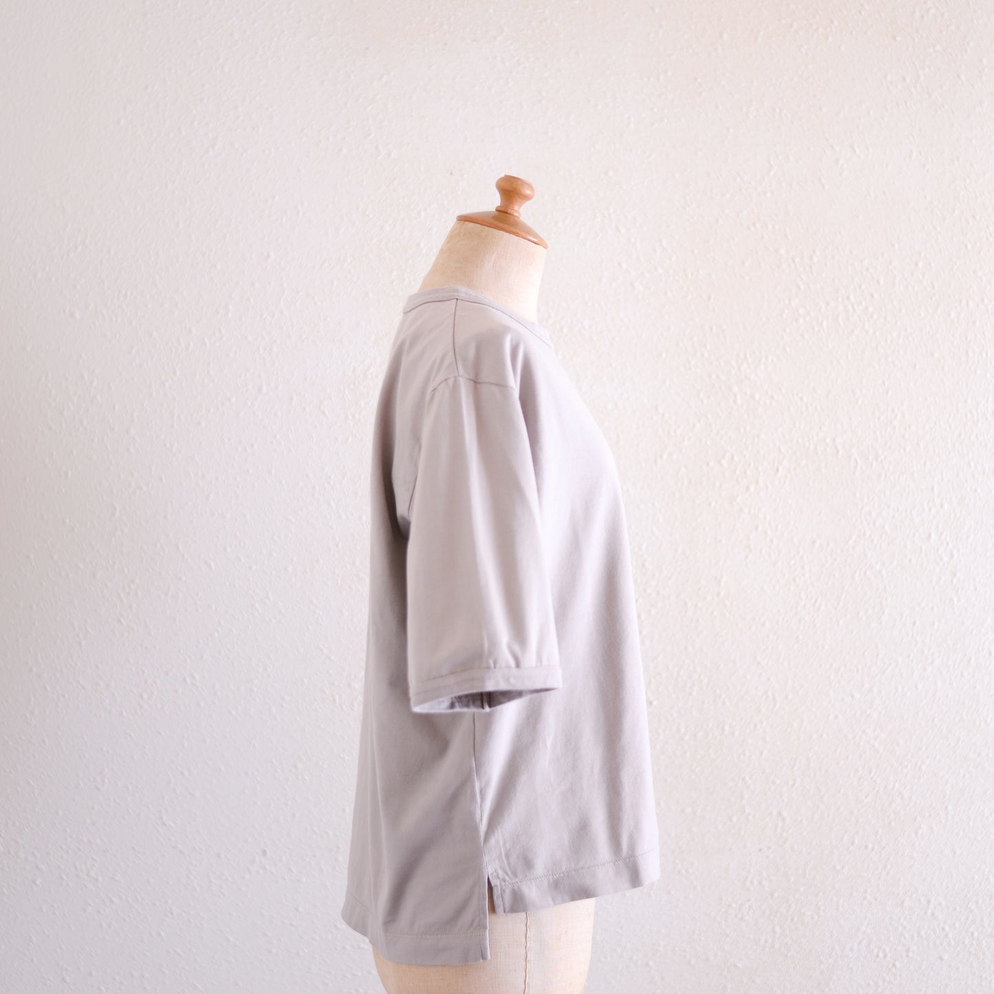 ソフトコットンシンプルプルオーバー Grayge