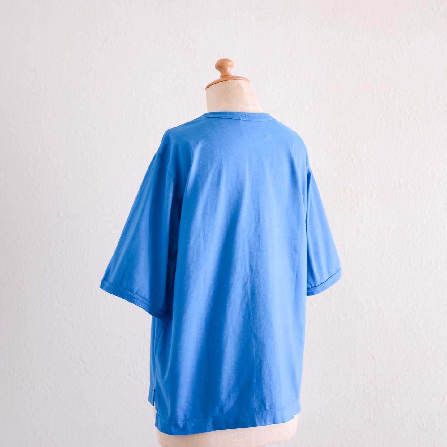 ソフトコットンシンプルプルオーバー Blue