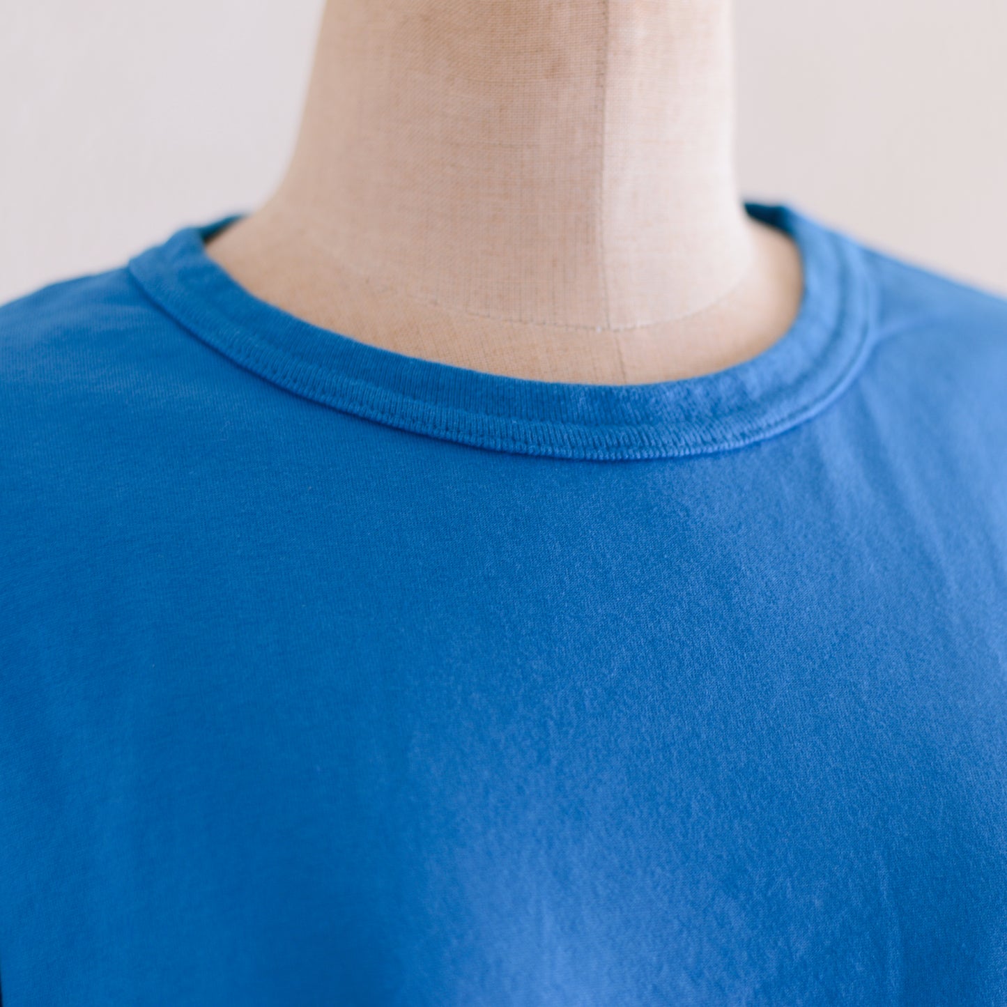 ソフトコットンシンプルプルオーバー Blue