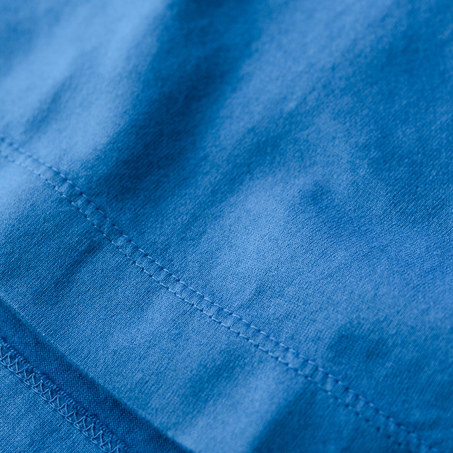 ソフトコットンシンプルプルオーバー Blue
