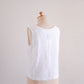 リネンボートネックスリーブレスプルオーバー White