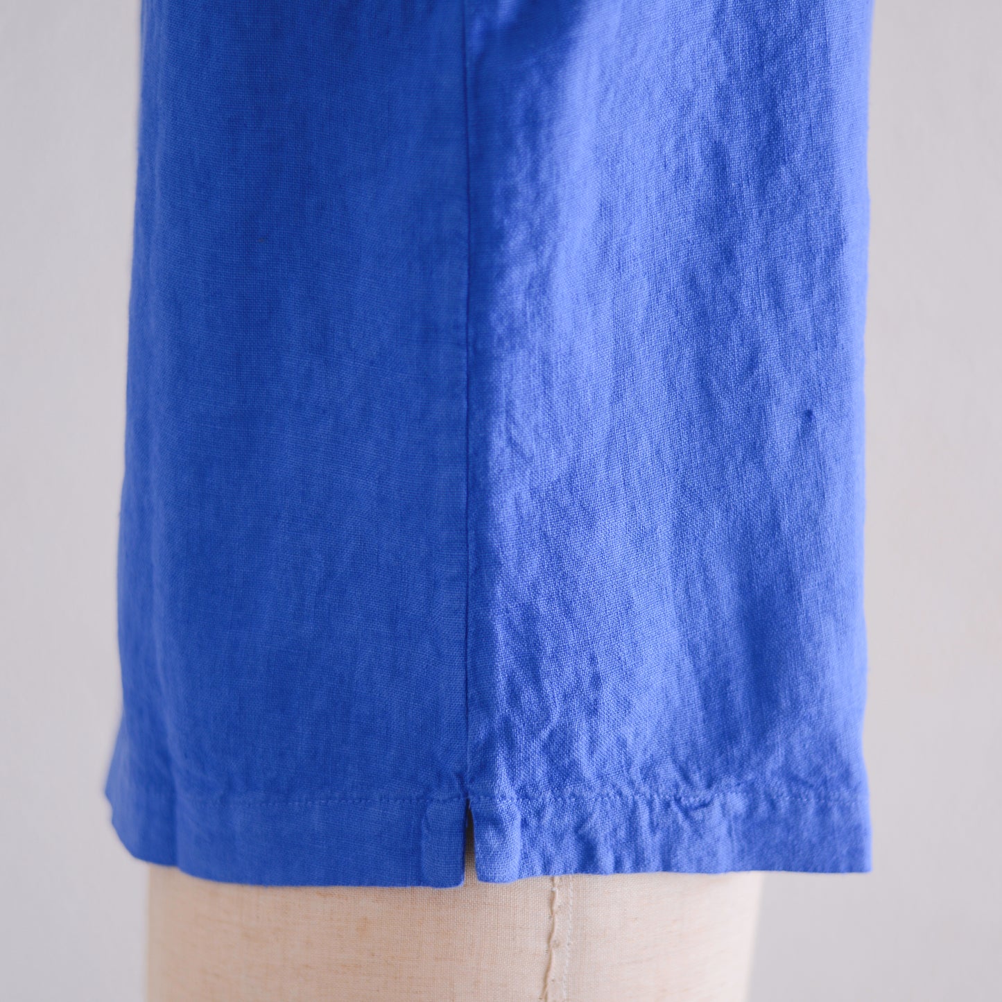 リネンボートネックスリーブレスプルオーバー Blue