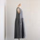 リネンギャザーウエストワンピース Charcoal Gray