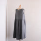 リネンギャザーウエストワンピース Charcoal Gray