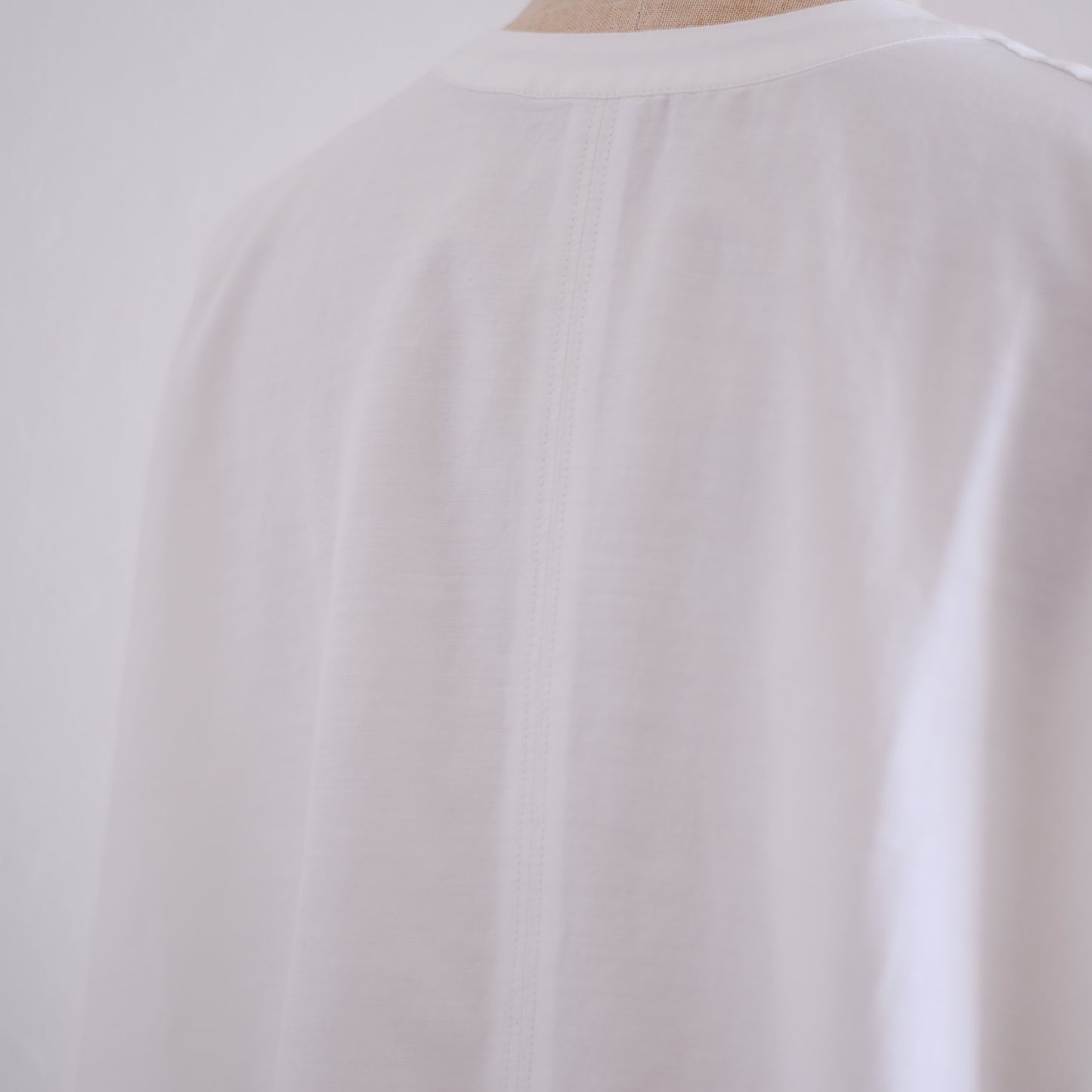 コットンキュプラウールピンタック2ウェイブラウス