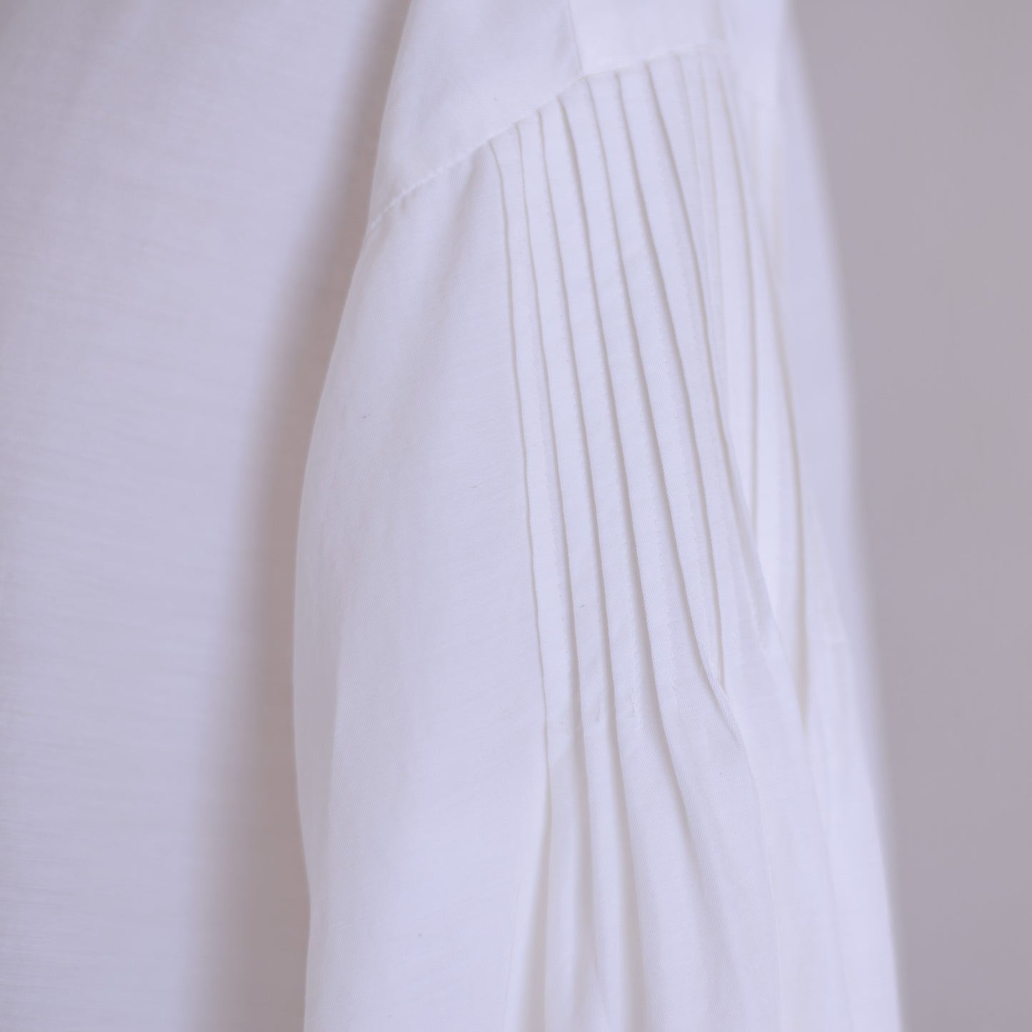 コットンキュプラウールピンタック2ウェイブラウス