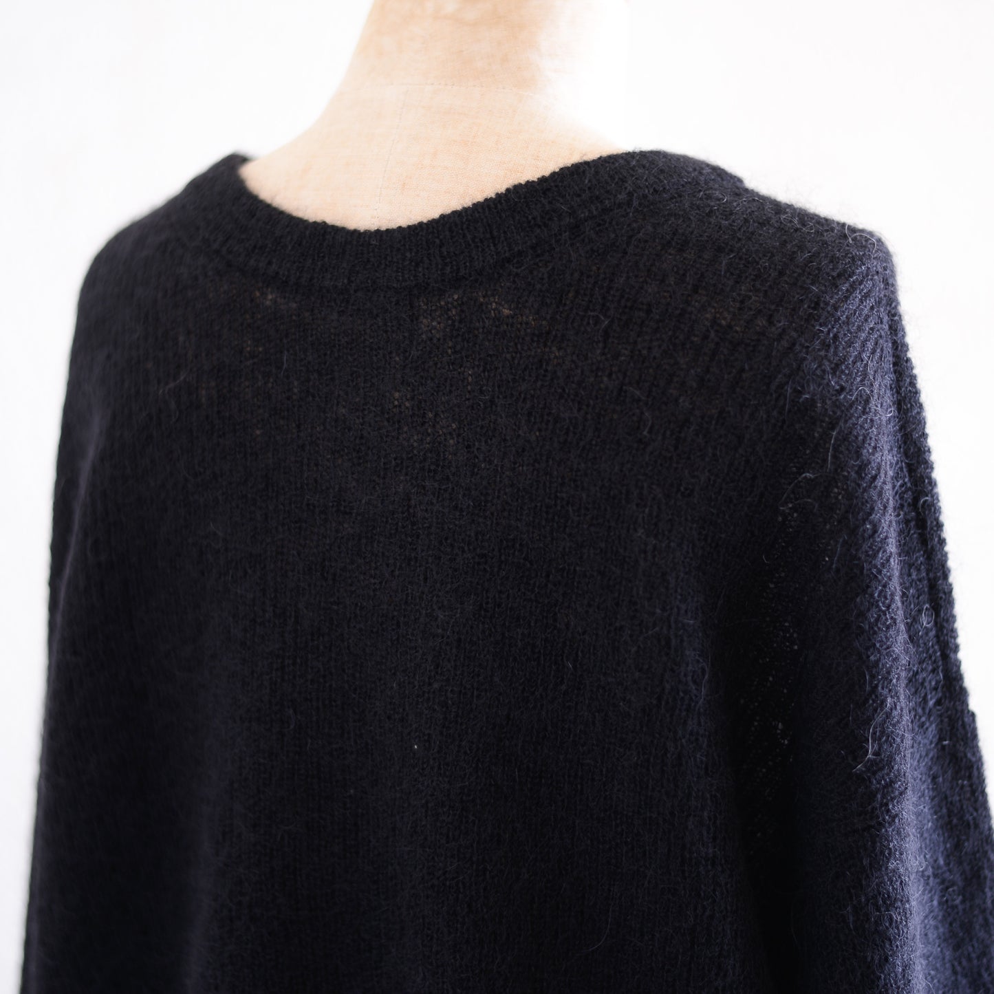 モヘアウール２ウェイカーディガン Black