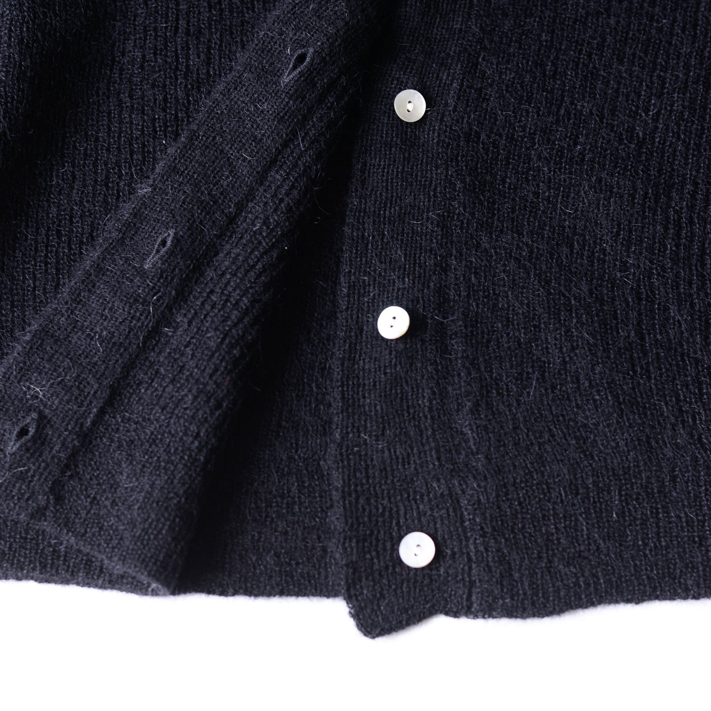 モヘアウール２ウェイカーディガン Black