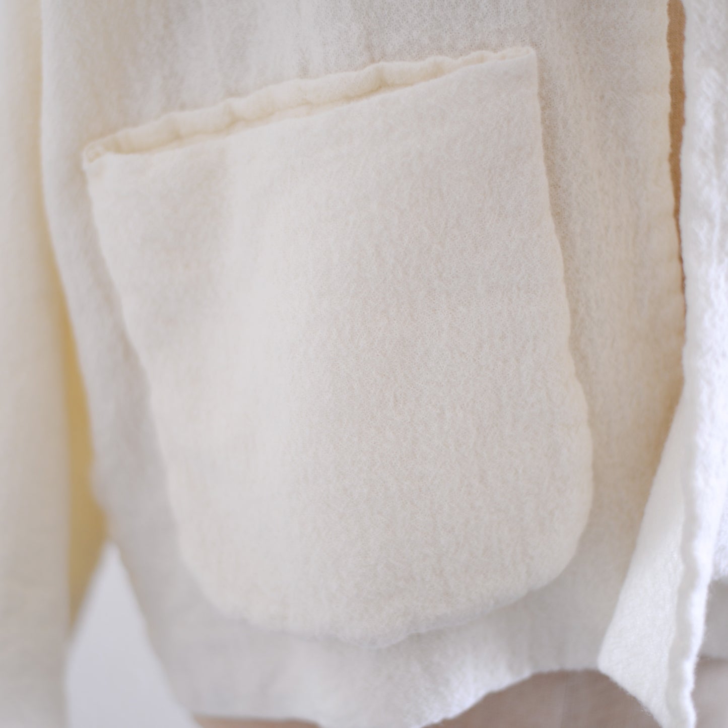 울 거즈 재킷 아이보리