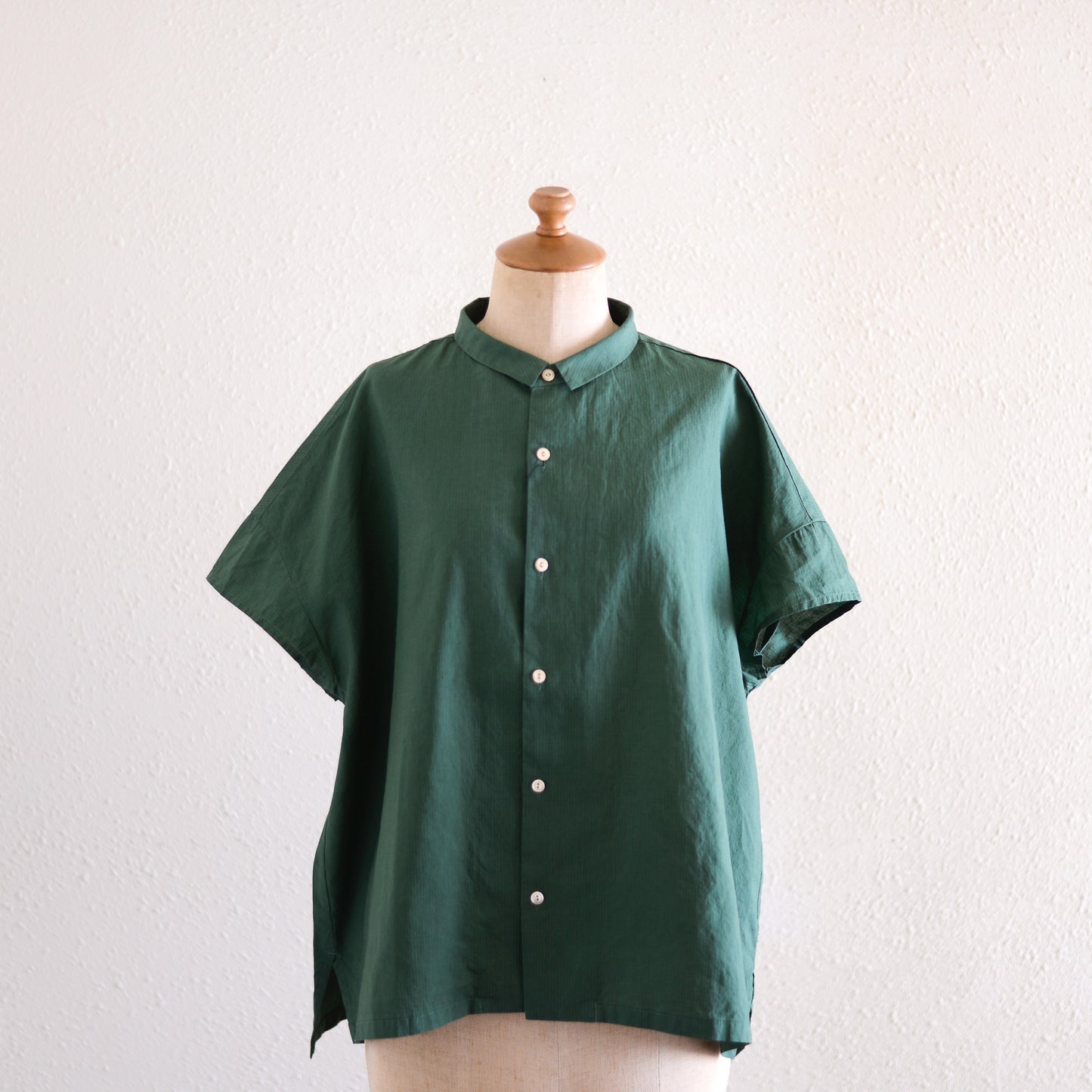 オーガニックコットンプチカラーシャツ Green