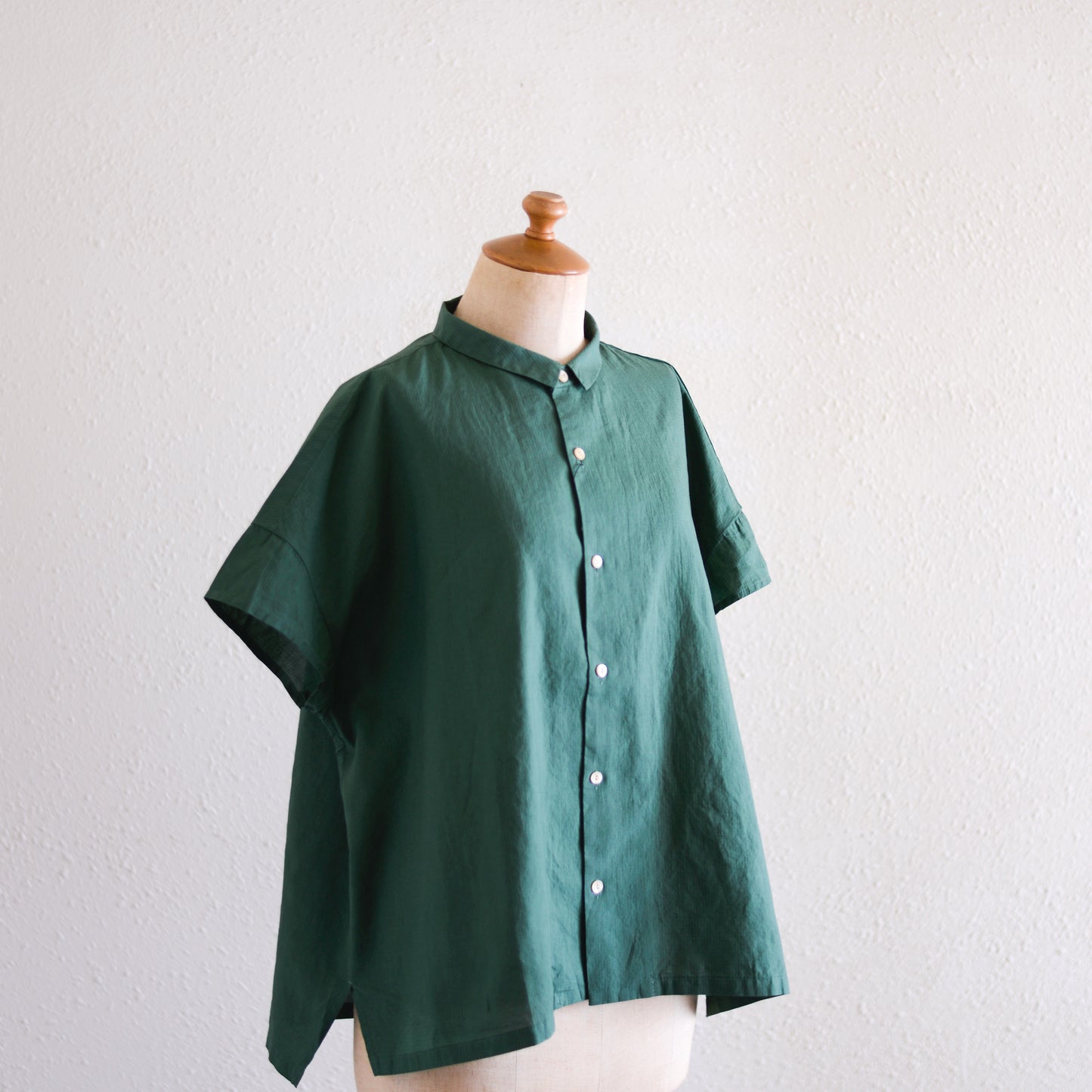 オーガニックコットンプチカラーシャツ Green