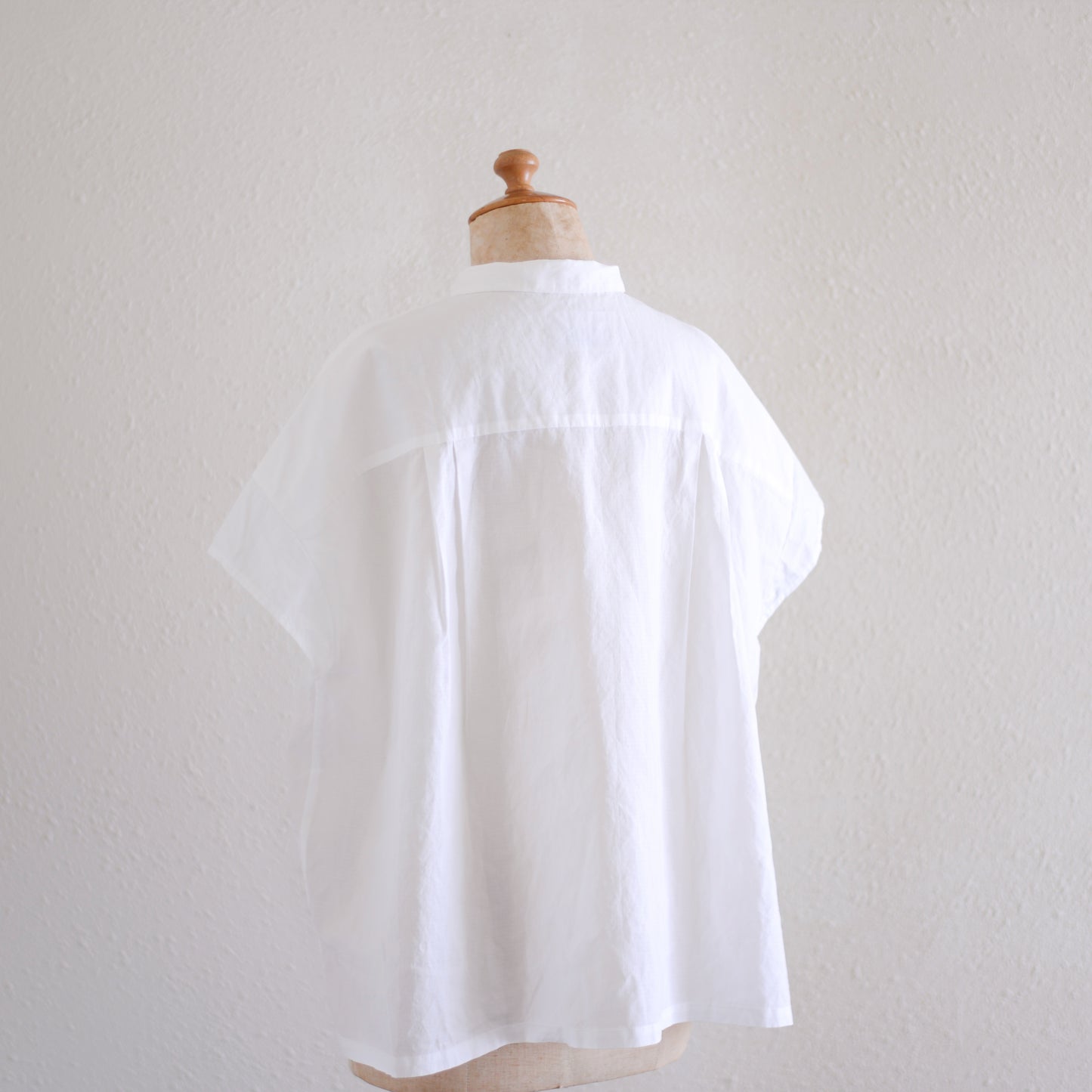 オーガニックコットンプチカラーシャツ Off White