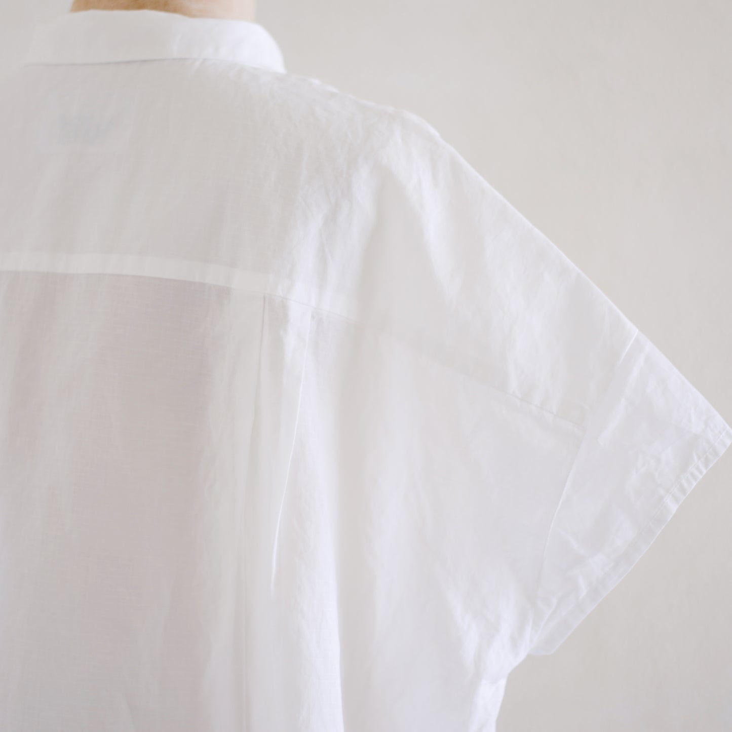 オーガニックコットンプチカラーシャツ Off White
