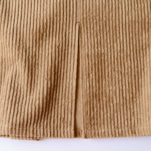 コットンコーデュロイVネックジャンパースカート Beige