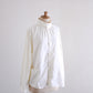 Brushed cotton high neck shirt Off White