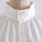 Brushed cotton high neck shirt Off White