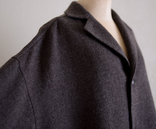 ソフトウールロングコート Brown