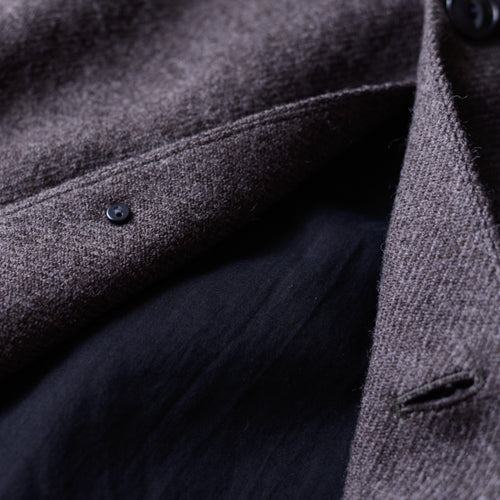 ソフトウールロングコート Brown